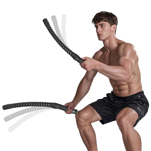 Ropeless Battle Ropes for Home Gym - Weighted Battle Rope, Black Workout Ropes for Working Out, Fitness Heavy Rope for Exercise Training Rope for Home Workout