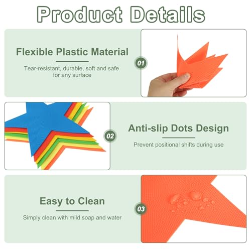 Spot Markers, Star Arrow Poly Spot Marker for Agility Training Floor Dots Non-Slip PE Equipment