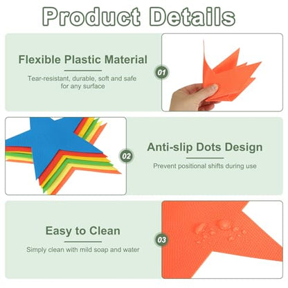 Spot Markers, Star Arrow Poly Spot Marker for Agility Training Floor Dots Non-Slip PE Equipment