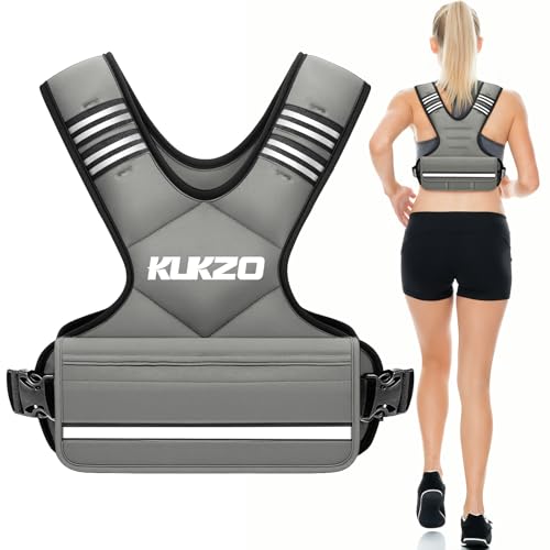 Adjustable Weighted Vest Women/Men, 6-12lb/12-18lb/20-32lb Weight Vest with 6 Ironsand Weights for Strength Training Rucking Running Walking Fitness Workout - color: Grey, size: 12-18lb