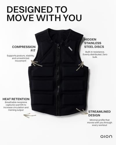 Aion Mens Weighted Functional Workout Vest- Black