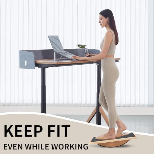 Balance Board Wobble Board for Adults and Kids - Anti-Slip 350LBS Balance Board for Physical Therapy,Balance Training,Posture Correction,Standing Desk Core Strength Wooden Balance Rocker Board
