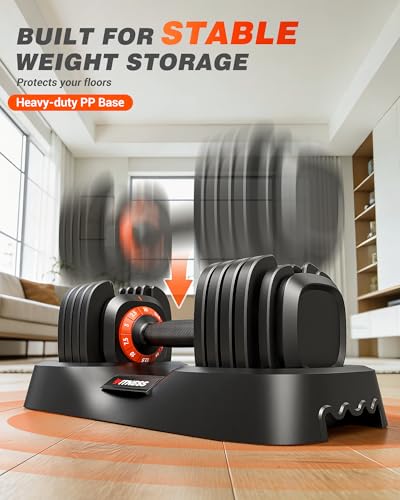 Adjustable Dumbbells Set of 2, 1 Hand Adjustable Weights Dumbbell Set and Workout Bench, 25/55/80lb Pair Weight Set For Home Gym Suit both Men and Women, Compact for Small Space Apartment Room