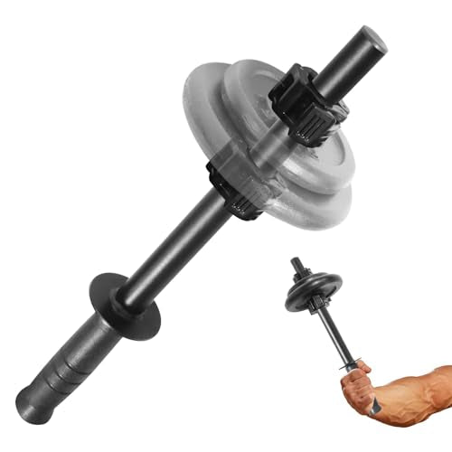 Forearm Wrist Exerciser Strengthener: Adjustable Arm Strength Trainer Grips for 1in Standard Weight Plates - Grip Handles for Forearm Strength Workout Training