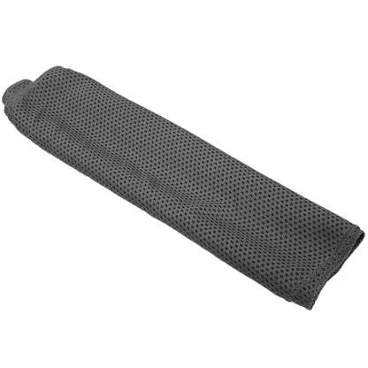 Quick Dry Sports Towel with Sweat Absorption, Comfortable Microfiber Fitness Towel for Camping, Hiking, Beach Use – Compact, Lightweight, Dark Gray with Mesh Bag