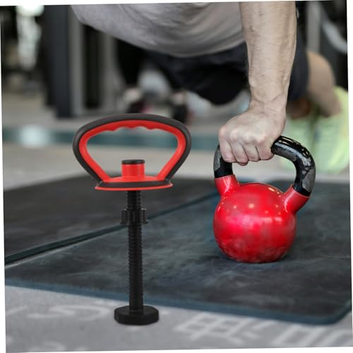 Adjustable Kettlebell Handle Kit with Anti Slip Grip and Stable Base Nut Attachment for Home Gym Strength Training and Weightlifting Converter