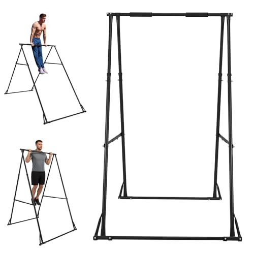 Generic Foldable Free Standing Multifunctional Exercise Rack 771.6LBS Capacity Portable Pullup Bar Station for Home Gym