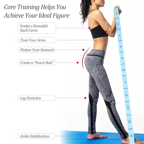 Yoga Bands For Stretching 11 Loops Yoga Stretch Strap With Loops Elastic Physical Pilates Stretch Band For Flexibility(Blue)
