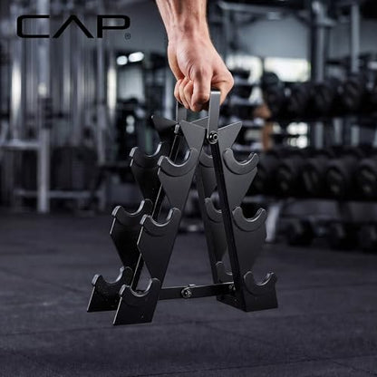 CAP Barbell Neoprene Dumbbell Weights Pairs & Sets | Black - style: 60 lb Set