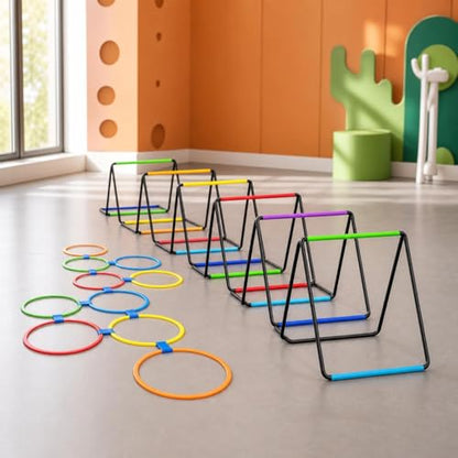 Agility Ladder Training Equipment, Speed Ladder with 10 Hoops, Footwork Workout Ladder for Kids