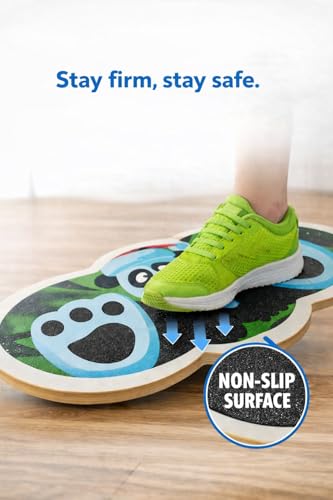 Wooden Balance Board for Kids, 360 Rotation Wobble Board for Balance and Core Training