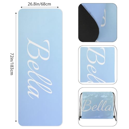 Custom Name Yoga Mat,Personalized Travel Yoga Exercise Mat,Non Slip,Perfect for Kids & Adults,Gradient Color D Series - color: Style 3