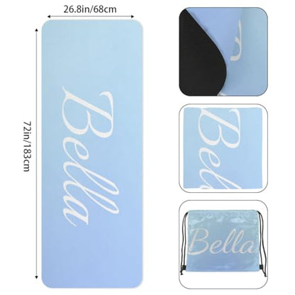 Custom Name Yoga Mat,Personalized Travel Yoga Exercise Mat,Non Slip,Perfect for Kids & Adults,Gradient Color D Series - color: Style 3