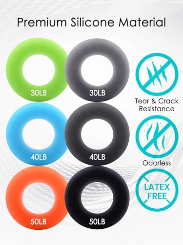 Smooth Grip Ring, Silicone Grip Ring, Adjustable Finger Exerciser, Suitable For Finger Exercise & Hand Strength Training - color: Green