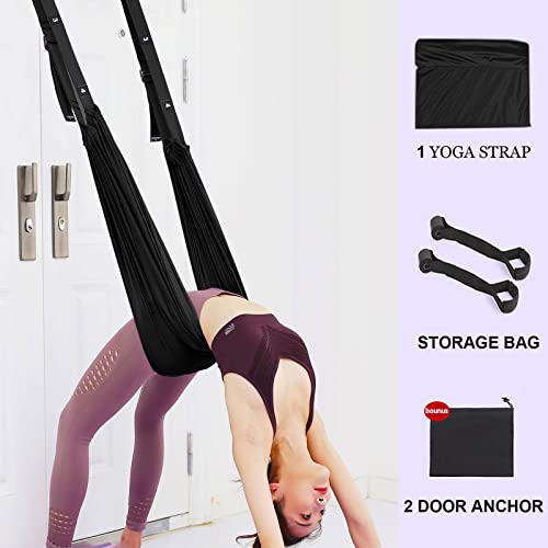 Tchrules Leg Stretcher Strap, Backbend Training Belt with Door Anchor, Flexibility Trainer Stretching Equipment Assist Stretch Strap for Fitness Gymnastics Dance Aerial Yoga Ballet