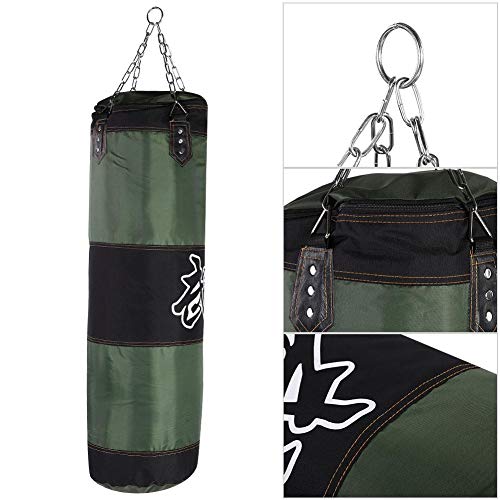 Boxing Punch Bag Heavy Duty Punching Bag with Chains for Boxing Training Fitness Sandbag(1m Green) Martial Arts