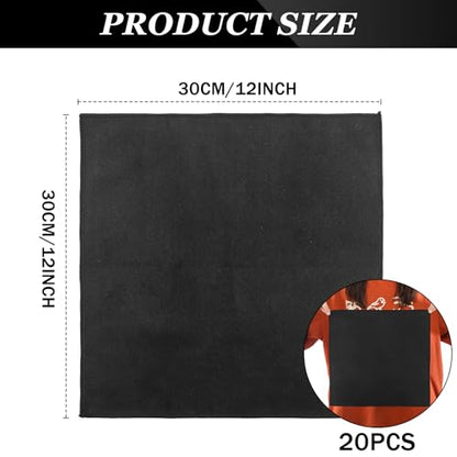 20 Pcs Microfiber Sweat Absorbing Handkerchiefs 12 x 12 Inch Quick Dry Sweat Towels for Men & Women Face Hands Body Wicking Reusable Hankies for Gym Sport Work