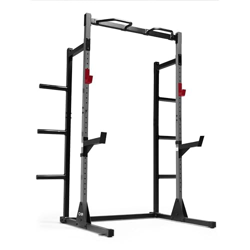 Cap Barbell Power Rack with Pull Up Bar & Attachments - Multiple Colors - color: GRAY