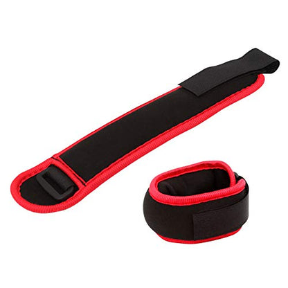 Pesas de Tobillo/Muñeca, Pesas de Puño de Mano de Brazo de Pierna Pequeña para Mujeres y Niños, Equipo de Ejercicio con Correas Ajustables para Gimnasio, Caminar, Trotar, Aeróbicos (1 Par) - color: 1.1 lb, Red