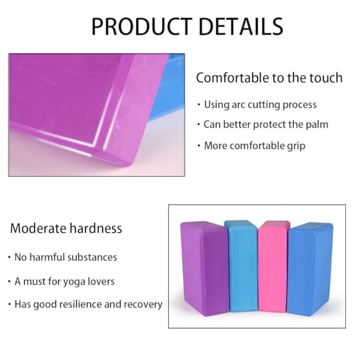 Custom Yoga Blocks with Image Text Logo Eva Foam Lightweight Yoga Bricks for Yoga Pilates Stretching Meditation Dance Yoga Accessories