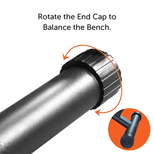 Exercise Bench Adjustable Foldable Compact Workout Weight Bench Easy To Carry NO ASSEMBLY NEEDED, Black-Orange (FOLD-110B)