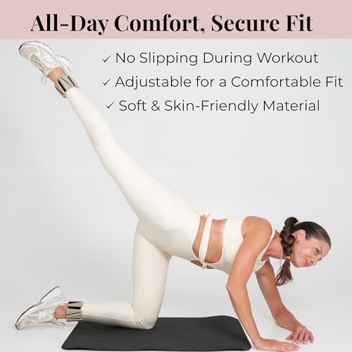 Wrist & Ankle Weights for Women – 2 lb Ankle Weights (Set of 2, 1 lb Each) | Arm Weights for Women | Leg Weights for Walking, Yoga, Cardio & Strength Training