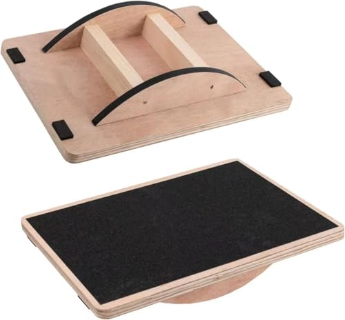 Balance Board Wobble Board for Adults Anti-Slip Balance Board for Physical Therapy Standing Desk Core Strength Wooden Balance Board Rocker Board - color: Basics