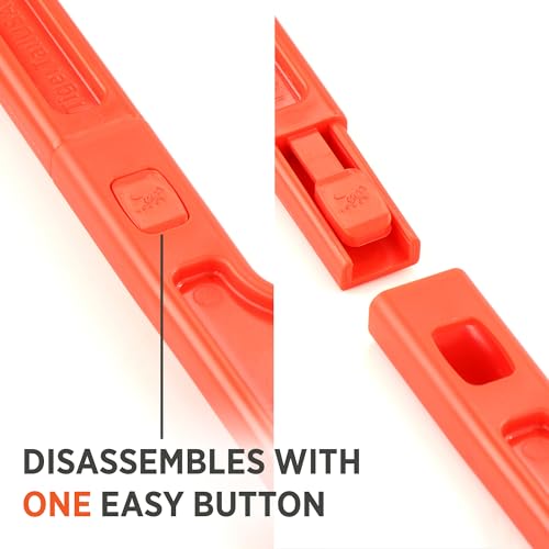 Tiger Tail Tiger Cane Back & Neck Massager – Trigger Point Deep Tissue Acupressure Therapy Cane Massage Hook with 7 Gription Knobs, 2-Piece Massage Tool for Muscle Knot & Shoulder Massage, Orange - color: Orange