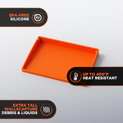 22" Silicone Griddle Mat for Blackstone 22 Inch Grill, Heavy Duty Food Grade Silicone Griddle Cover, Protect Your Grill from Dirt & Rust All Year Round - size: 22" x 16" x 2.4"