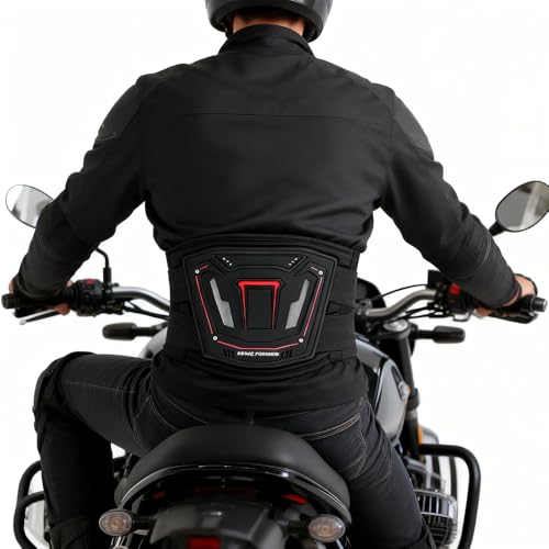 Motorcycle Riding Waist Brace with Adjustable Lumbar Support–Breathable Back Support Belt , Motocross, Daily Commute & Off-Road, Lower Back Pain Relief for Men Women Riders