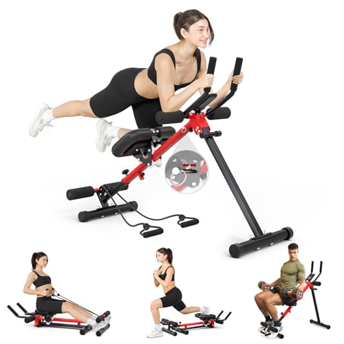 Yoleo Ab Machine for Home, 2-in-1 Adjustable Ab Trainer Machine, Foldable - color: V2.0 Thick Foam（Ø30"）