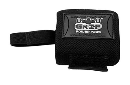 Grip Power Pads Wrist Wraps 2 Wraps for Weight Lifting Wrist Support Cotton Wraps Gym Bandage Straps for Men & Women Premium Quality & PRO Rubber