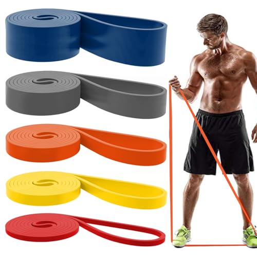 Resistance Bands, Pull Up Assist Bands - Workout Bands, Eexercise Bands, Long Resistance Bands Set for Working Out, Fitness, Training, Physical Therapy for Men Women - color: Red