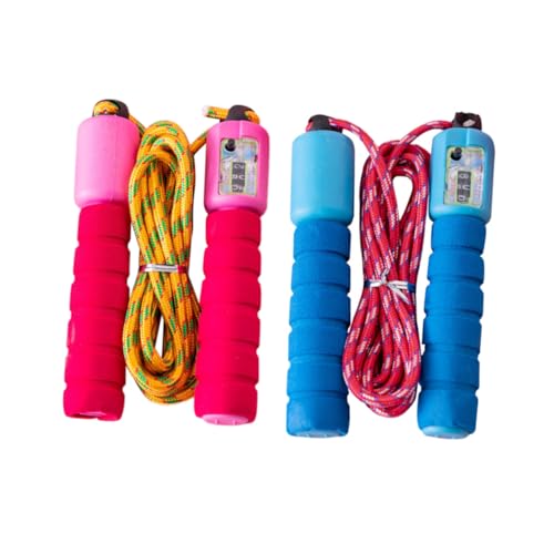 Abaodam 2pcs Automatic Counting Jump Rope with Digital Counter Skipping Rope for Fitness Workout Gym Training Game Random Color Random Color