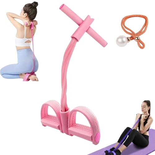 21 Fitness Resistance Bands-4 Tube Pedal Ankle Puller - color: E
