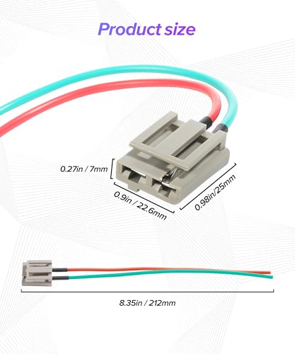 2PCS 170072 Distributor Pigtail,Power and Tachometer Connector Plug,Car Accessories 12V High-Temperature Resistant Engine Wiring Harness,Automotive Replacement,Suitable for Most Cars