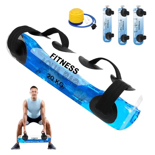 Aqua Bag Workout, Adjustable Training Bag and Power Bag with Water, Core and Balance Trainer, Portable Stability Fitness &Full Body Exercise Equipment for Weight