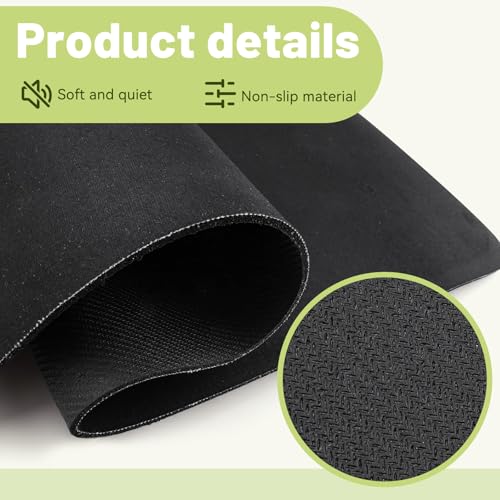 2PCS Non-Slip Water-Absorbing Diatom Mud Workout Mat - Sound-Proof & Floor Protection, 15.7×23.6in Home Use Exercise Equipment Mat for Elliptical Leg Exerciser, Home Gym Must Haves