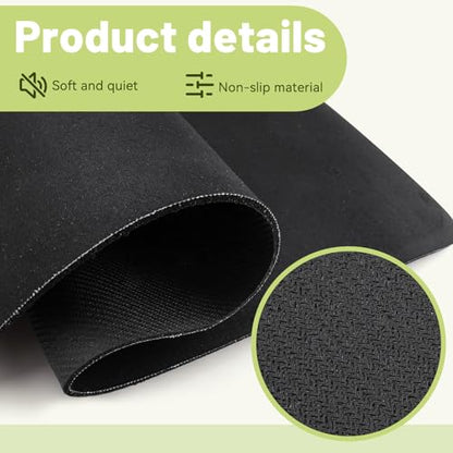 2PCS Non-Slip Water-Absorbing Diatom Mud Workout Mat - Sound-Proof & Floor Protection, 15.7×23.6in Home Use Exercise Equipment Mat for Elliptical Leg Exerciser, Home Gym Must Haves
