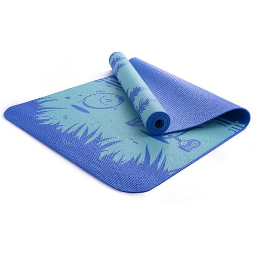 Myga Silk Print Kids Yoga Mat,Non-Slip Yoga Mat for Childrens Exercise, Fitness, Yoga and Mindfulness Lightweight, Easy Clean Play Mat for Girls and Boys
