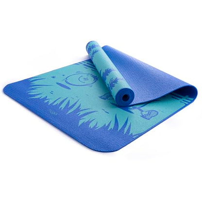 Myga Silk Print Kids Yoga Mat,Non-Slip Yoga Mat for Childrens Exercise, Fitness, Yoga and Mindfulness Lightweight, Easy Clean Play Mat for Girls and Boys