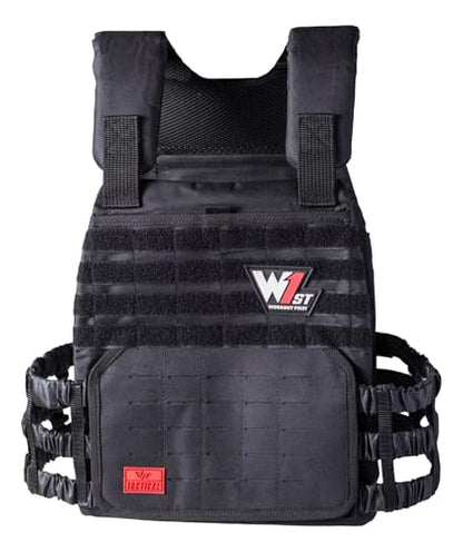 Weighted Vest – Adjustable 14–60 lb Capacity for Men and Women, Weight Vest for Training, Strength & Functional Fitness, Durable Workout Vest, Plates Sold Separately - color: Black