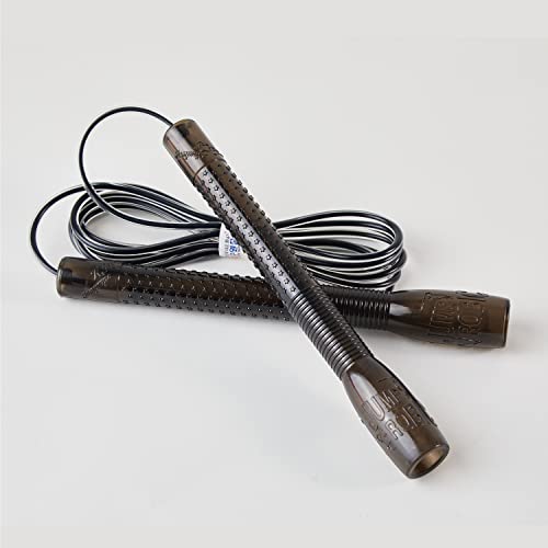Skipping Jump Rope for Fitness Workout - Light Weight, Adjustable, Tangle Free, Excellent line control for Cardio Boxing, CrossFit, Training Exercise All Ages and Gender ( Special Luxury, KA-220, Made in Korea) - color: Pop Star Black
