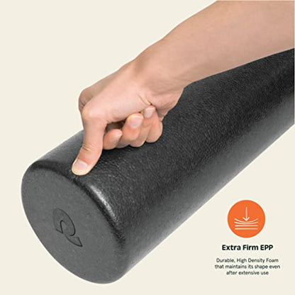 Retrospec Relief Foam Roller High-Density EPP Extra Firm Round Foam Roller for Exercise, Massage Yoga, Pilates and Post Workout Muscle Recovery