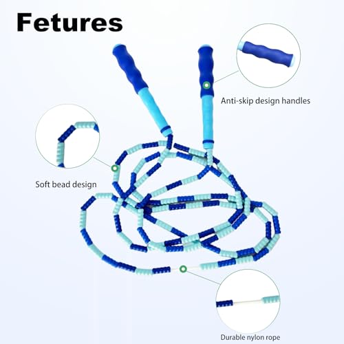 BIRDDIE Soft Beaded Jump Ropes For Kids, Adoult Fat Burning Fitness - color: 12 Pack