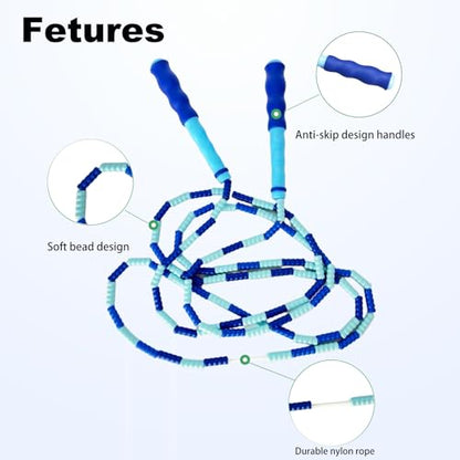 BIRDDIE Soft Beaded Jump Ropes For Kids, Adoult Fat Burning Fitness - color: 12 Pack
