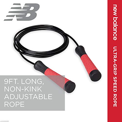 New Balance New Balance Speed Jump Rope - 9 Foot Long Adjustable Jumping Rope | Tangle-Free Skipping Cable & Ultra-Grip Handles