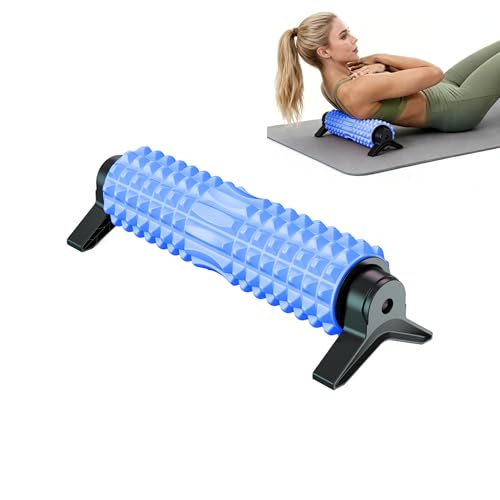 Foam Roller with Detachable Stand, 18" Deep Tissue Massage Roller, Beginner-Friendly Support Design for Muscle Recovery, Home Workout & Fitness - Blue - color: Blue