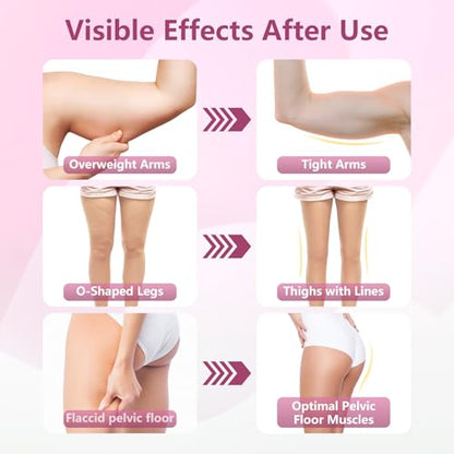 Thigh Trainer for Women, Pelvic Floor Exercise Devices with LED Display, Inner Thigh Exerciser with 20LB Resistance Band, Home Fitness Equipment for Hip, Leg, Arm