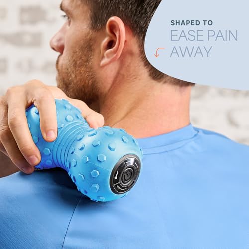 LifePro 4-Speed Vibrating Massage Ball - Peanut Massager Combines a Lacrosse Ball with Vibrating Foam Roller | Vibration Roller for Recovery, Mobility & Deep Tissue Trigger Point Therapy